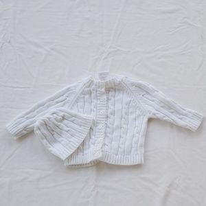 Infant sweater and hat
